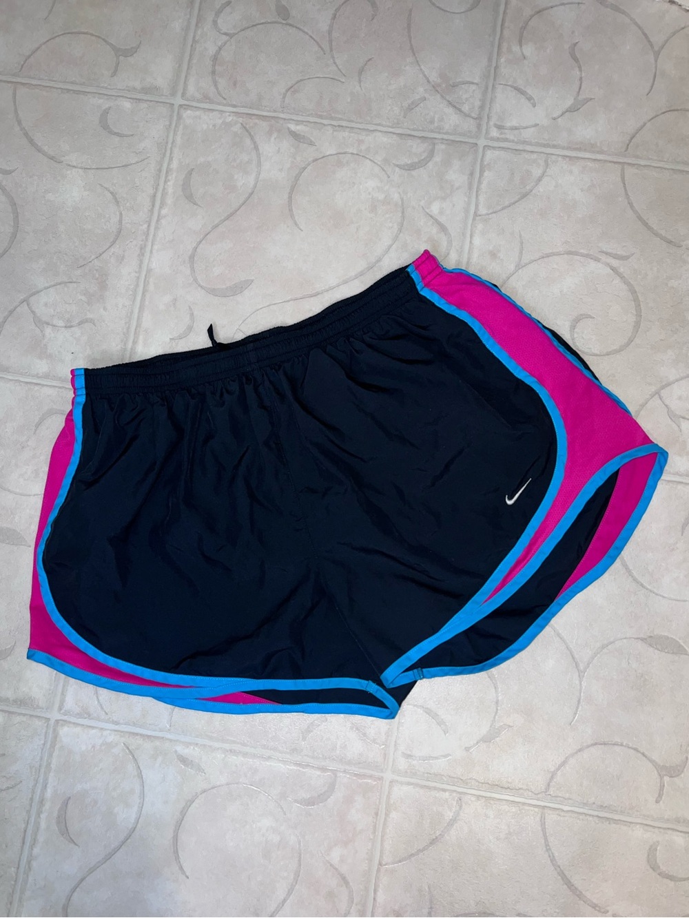 🖤💗 Nike Dri-FIT Running Shorts Black Pink Blue Women’s XL Athletic💗🖤